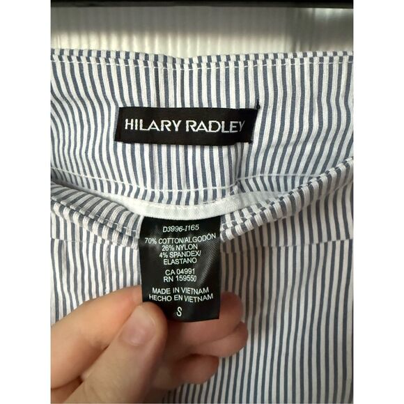 Hilary Radley Pants Small Women's Stripe Blue White Pull On Nautical - Picture 4 of 6